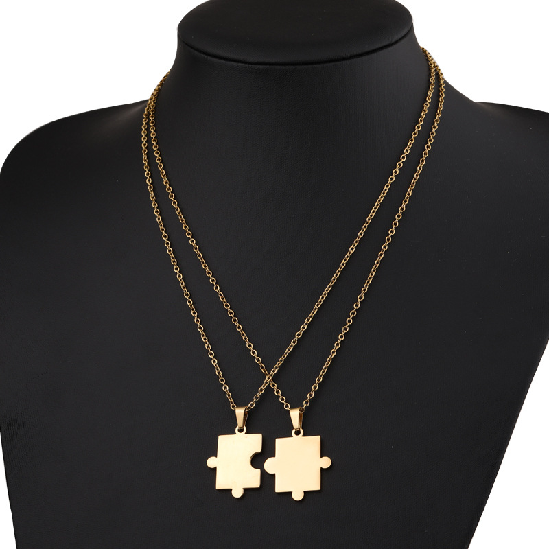 Personalized Geometry Pattern Puzzle Necklace Combination Necklace
